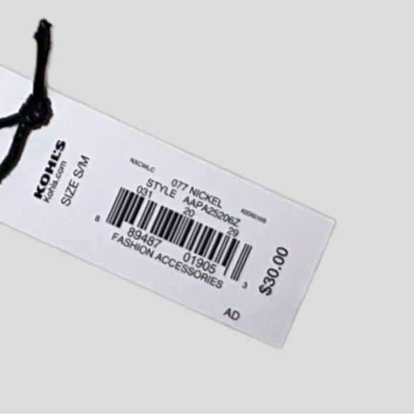 Apt9 shiny silver stylish chain belt with silver metal tassel! NWT - Picture 5 of 9